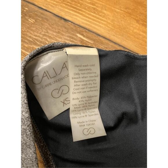 Calia XS grey black strappy halter bikini swim top sexy - Picture 5 of 5
